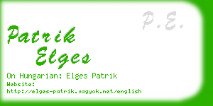 patrik elges business card